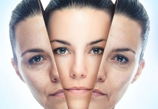 فرآیند از بین بردن پوست صورت از تغییرات مرتبط با افزایش سن